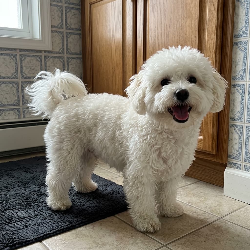 Dry dog after